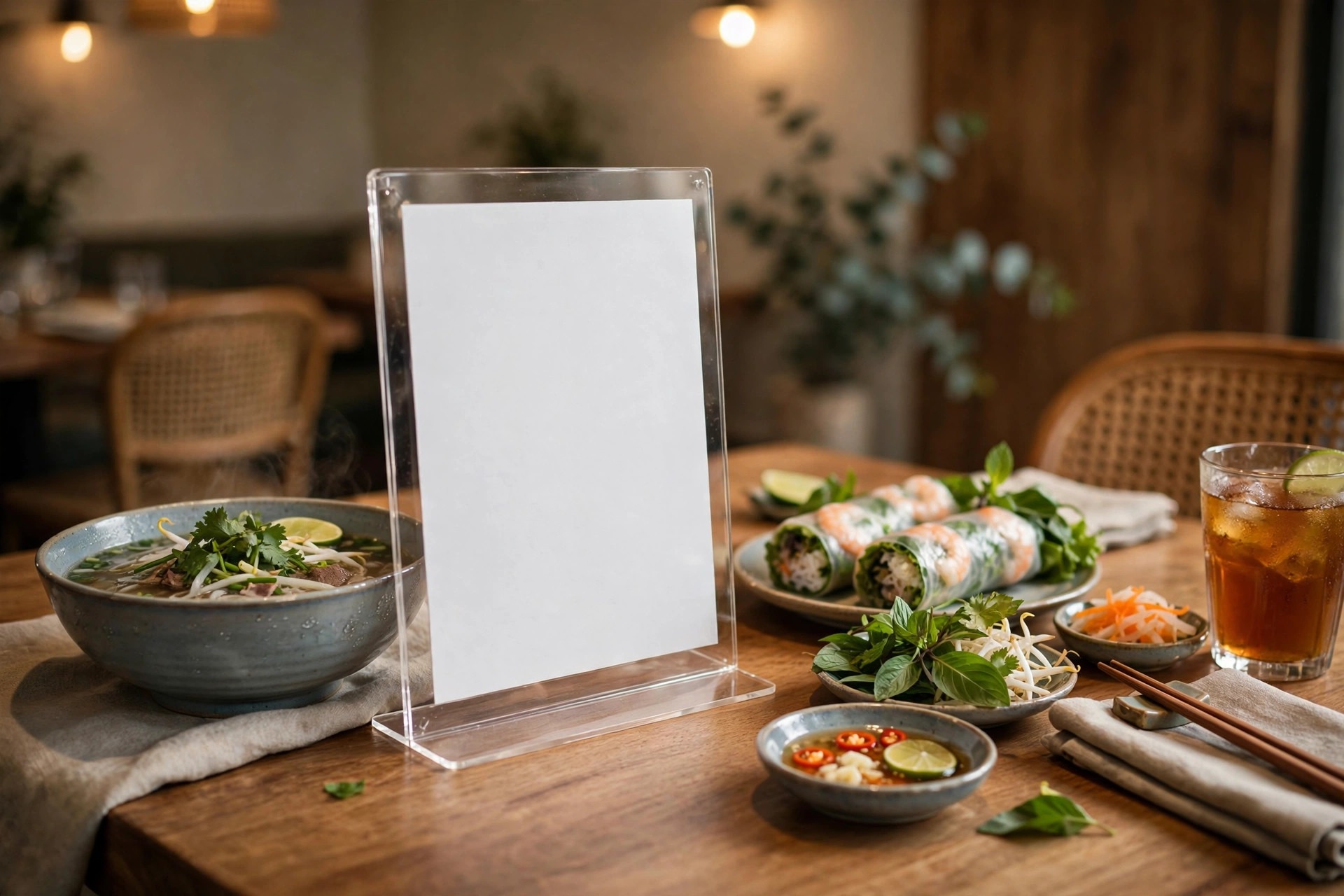 Bảng menu mica cho nhà hàng: sạch, sang và đổi món dễ