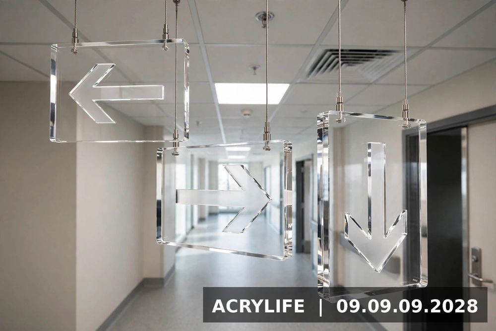 Bảng mica chỉ dẫn lối đi trong bệnh viện rõ ràng