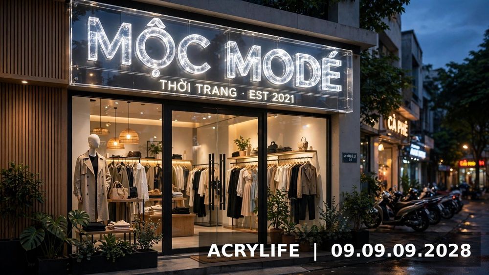 Chiếc biển hiệu cũ và màn lột xác bằng mica