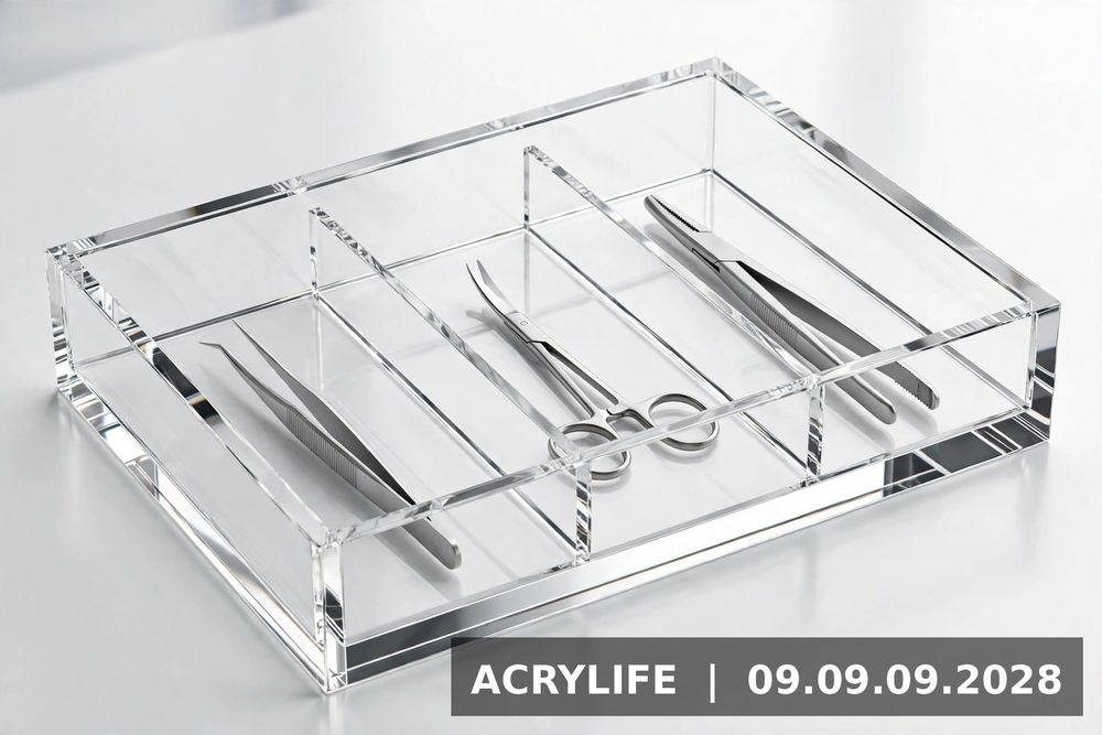 Hộp mica đựng dụng cụ y tế: vô trùng, dễ quan sát