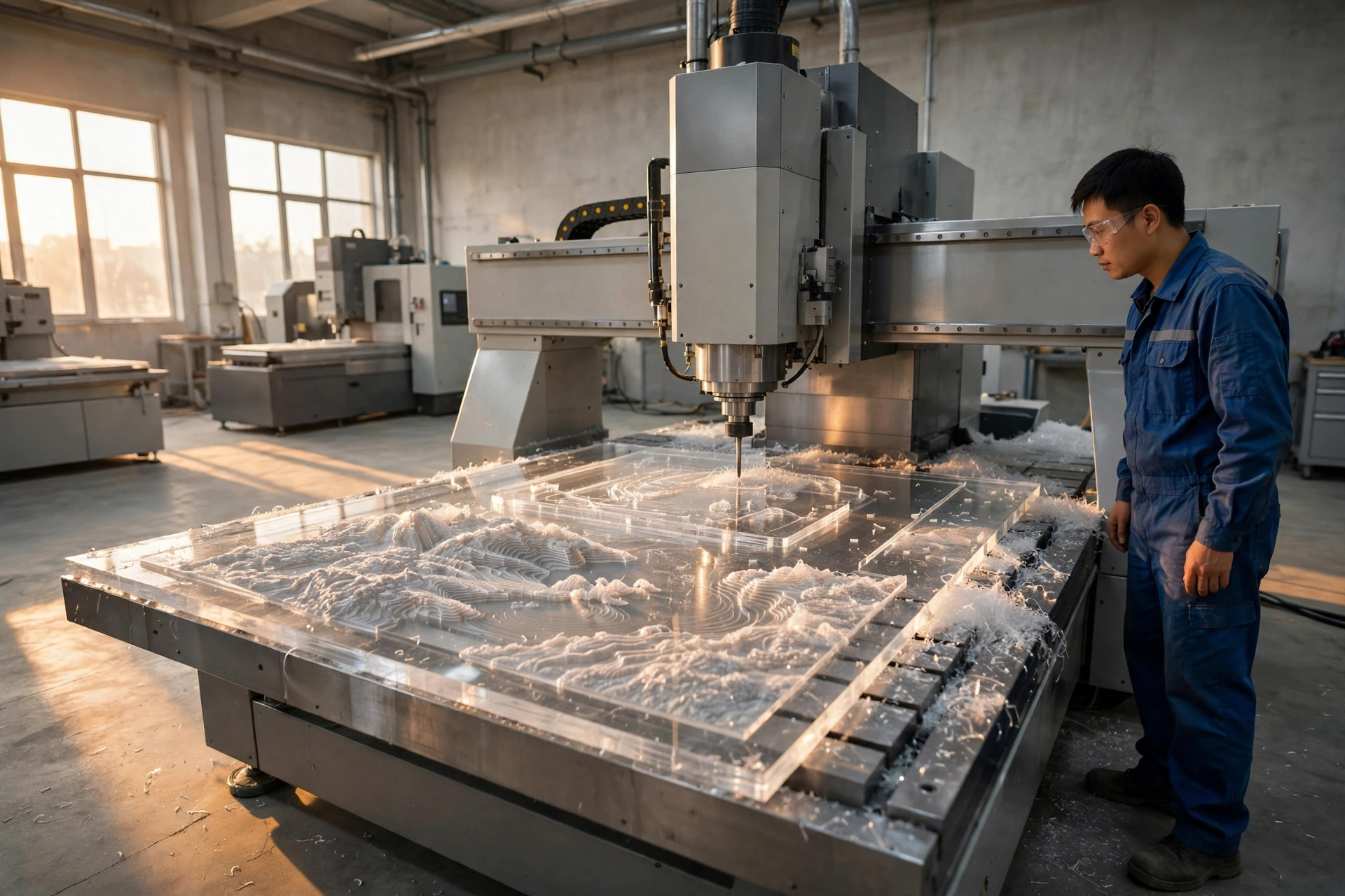 Khắc CNC 3D trên mica: khi mặt phẳng không còn đủ để kể câu chuyện