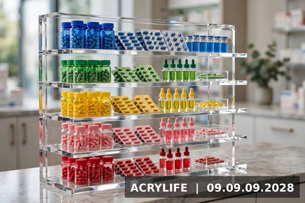 Mẹo trưng bày dược phẩm trên kệ mica bắt mắt