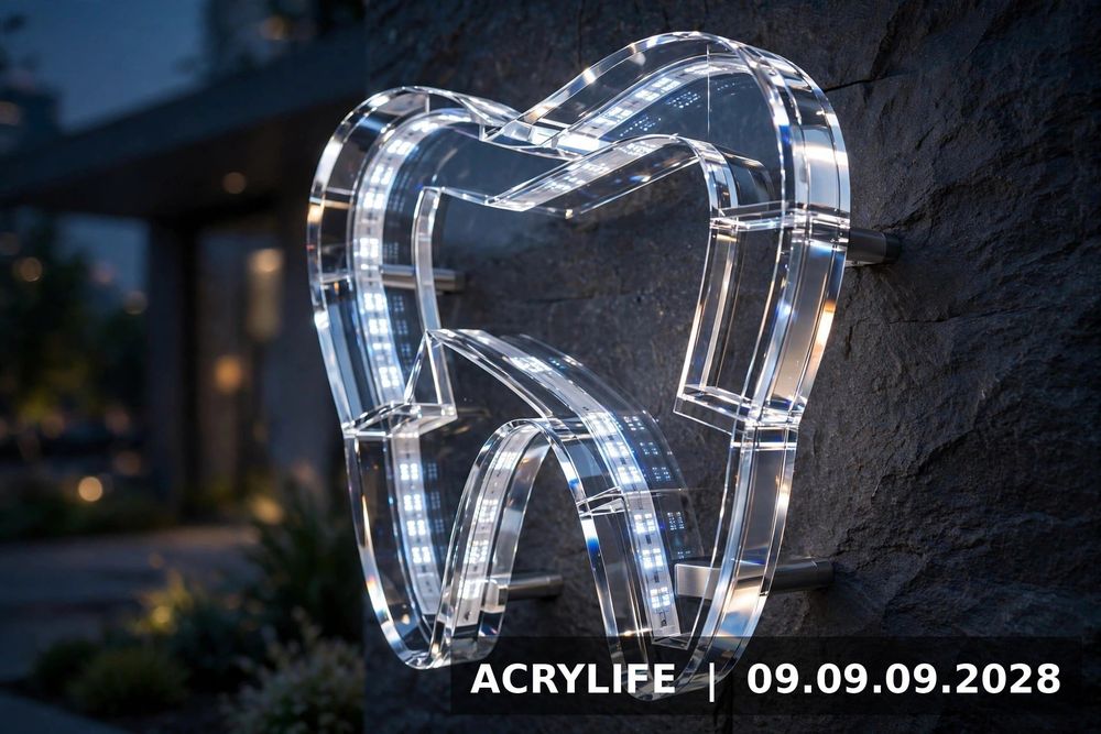 So sánh biển mica và biển đèn LED cho nha khoa