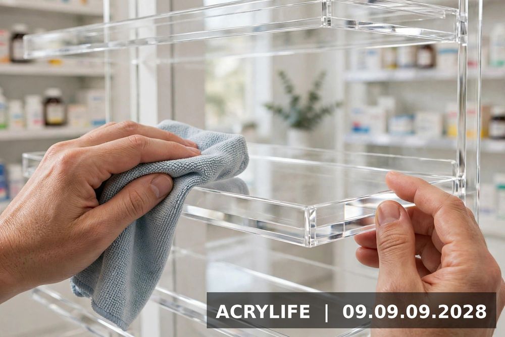 Vệ sinh kệ mica trưng bày dược phẩm đúng cách