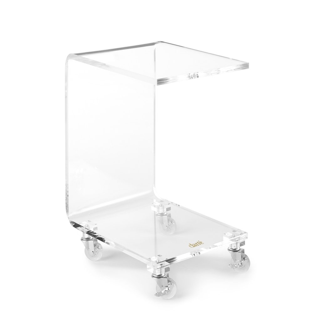 Bàn C-Mica Acrylife Có Bánh Xe – Clarte Acrylic Rolling C-Table with Wheels ảnh 3