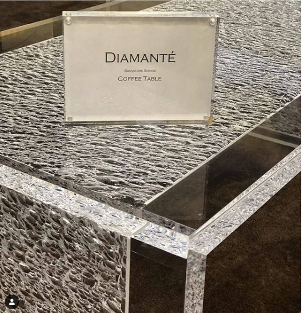 Bàn Mica Acrylife - Diamond Sparkle Side Table