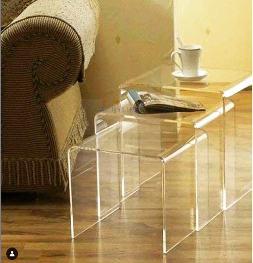Bàn Mica Acrylife - Frozen Waterfall Side Table ảnh 2