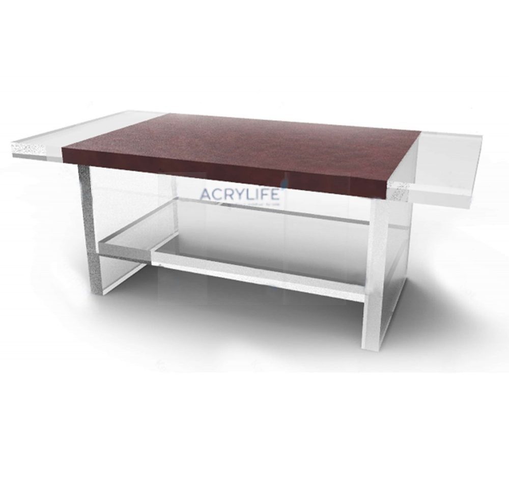 Bàn Mica Acrylife - Leather Wrap Coffee Table ảnh 2