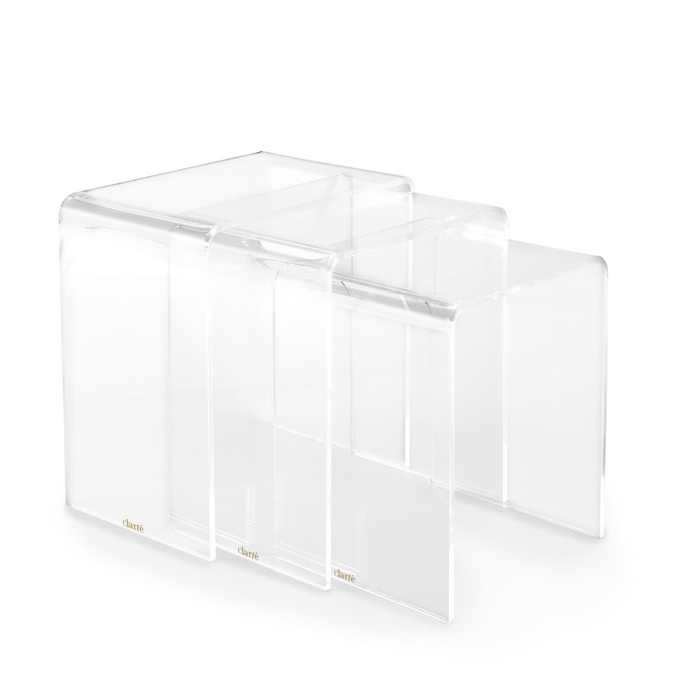 Bộ Bàn Lồng Nhau Bằng Mica Acrylife – Clarte Acrylic Nesting Tables (Set of 3) ảnh 3