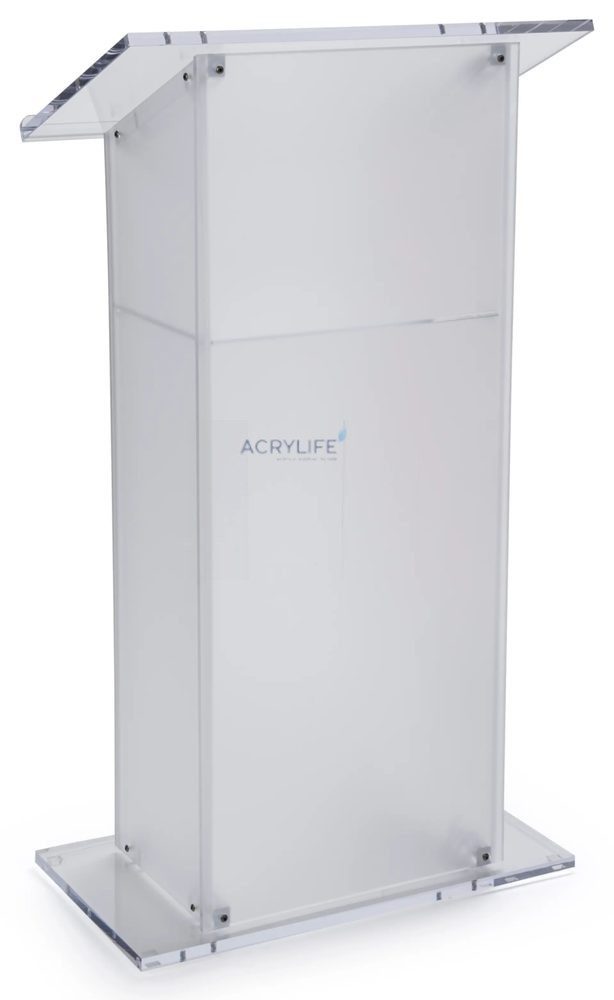 Bục phát biểu mica Acrylife mờ có kệ bên trong ảnh 2