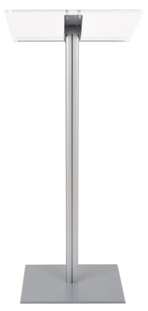 Bục phát biểu mica Acrylife cơ bản với trụ và đế nhôm bạc ảnh 3