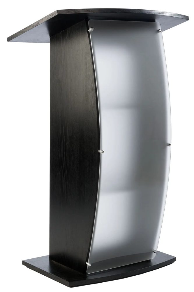 Bục phát biểu mica Acrylife – kết hợp 2 tông màu & gỗ