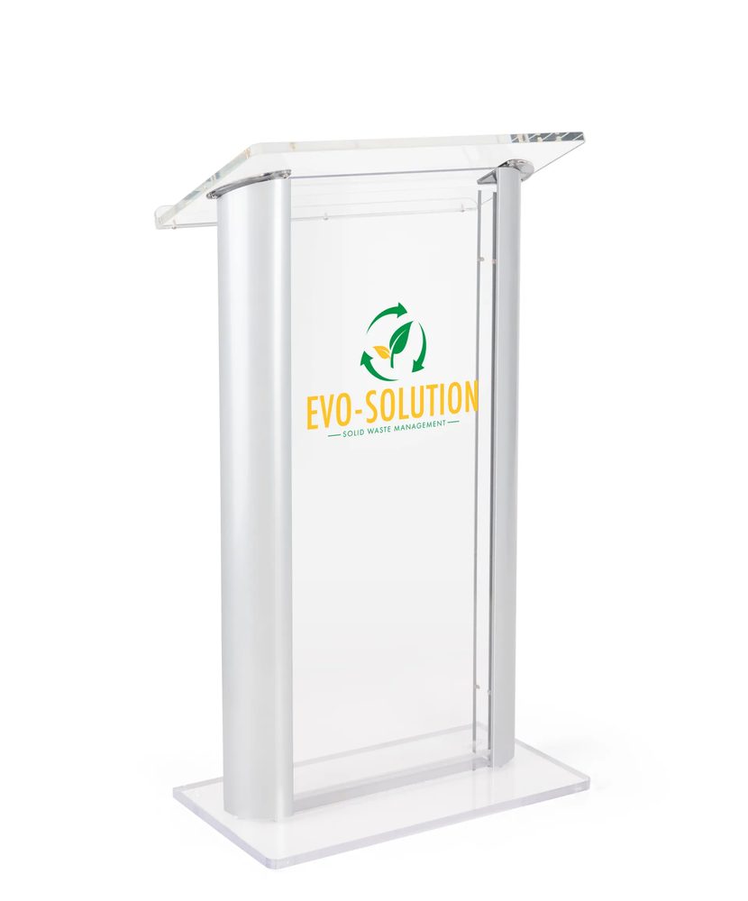 Bục phát biểu mica Acyrlife plexiglass – in logo tùy chỉnh ảnh 2
