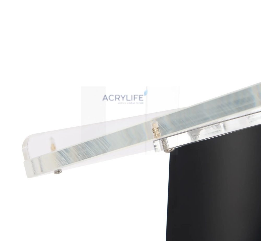 Bục phát biểu mica Acrylife đen – mặt trước mica mờ ảnh 3