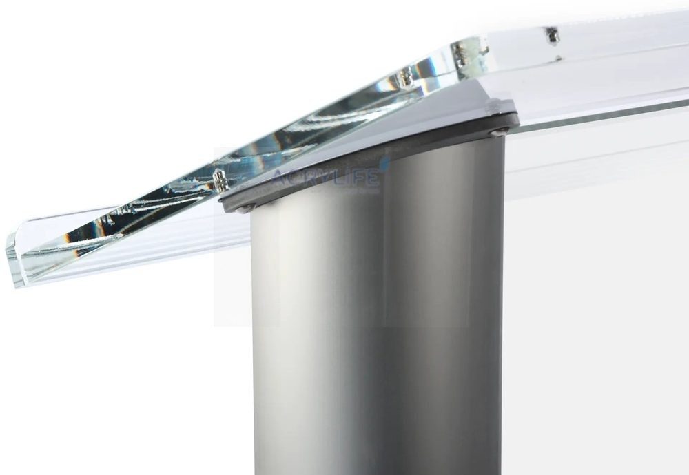 Bục phát biểu mica Acrylife – khung nhôm, mặt trước mica mờ (màu bạc) ảnh 3