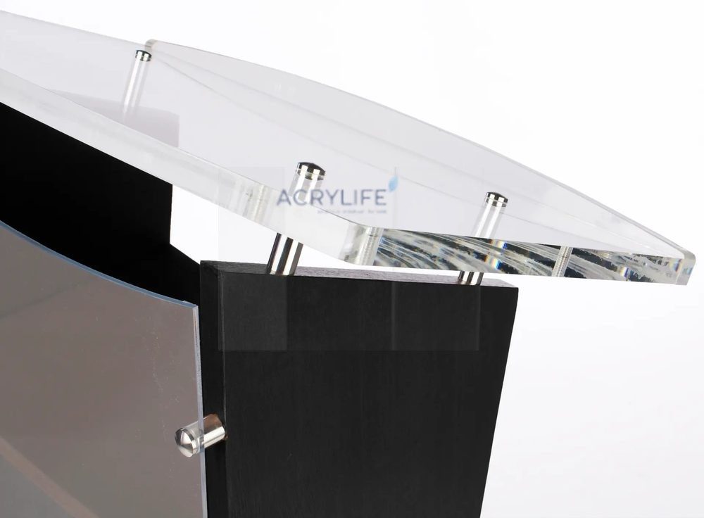Bục phát biểu mica Acrylife mờ – hoàn thiện màu đen sang trọng ảnh 3