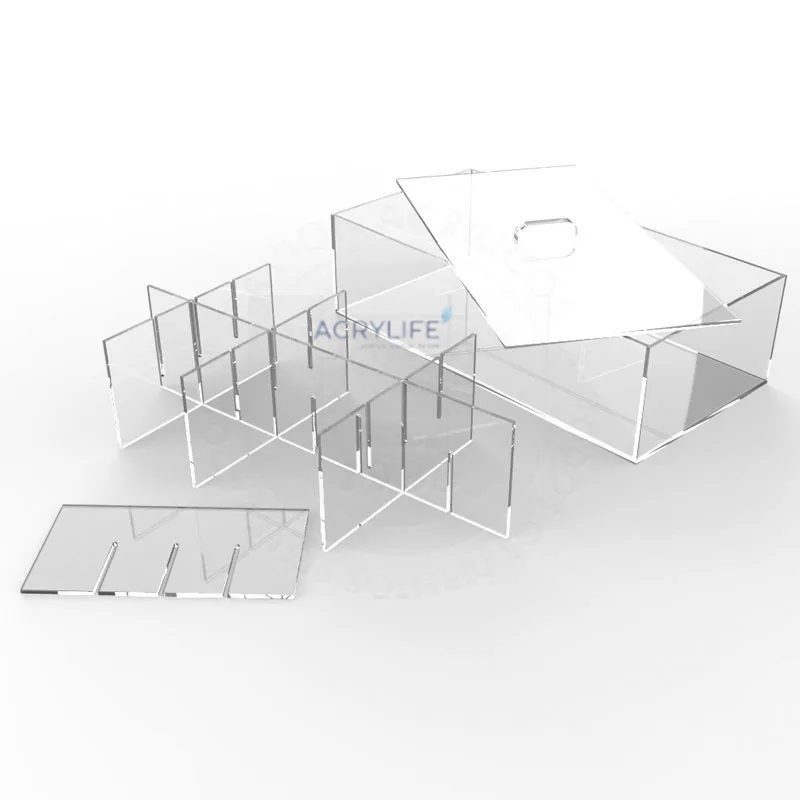 Hộp Chia Ngăn Điều Chỉnh Bằng Mica Acrylife – 17×33×9 cm ảnh 2