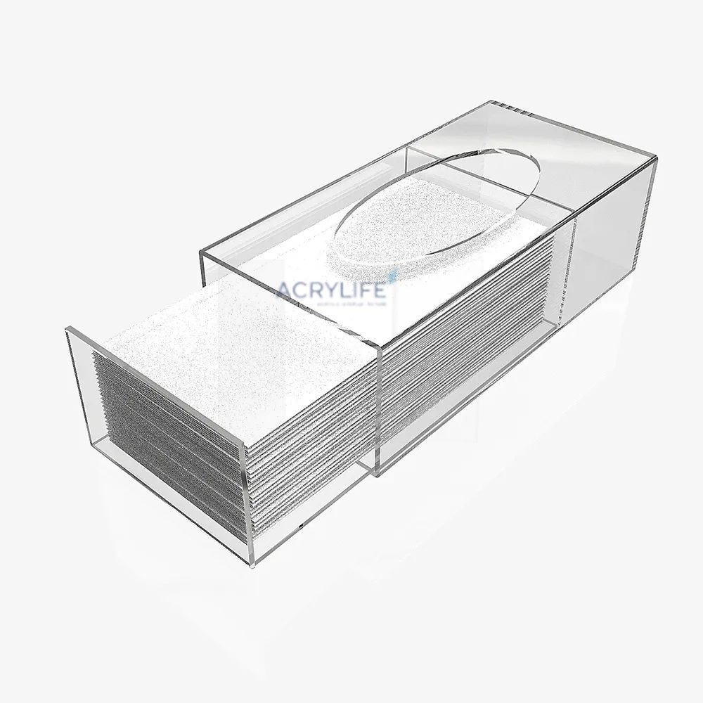 Hộp Đựng Giấy Lau Bằng Mica Acrylife – 25×12×8 cm