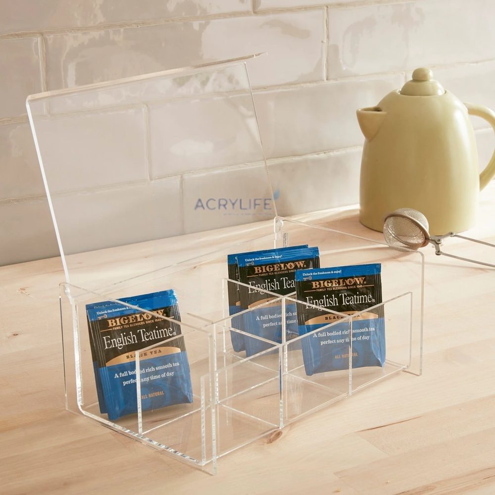 Hộp đựng trà túi lọc Mica Acrylife 6 ngăn - Tea Bag Box NB22
