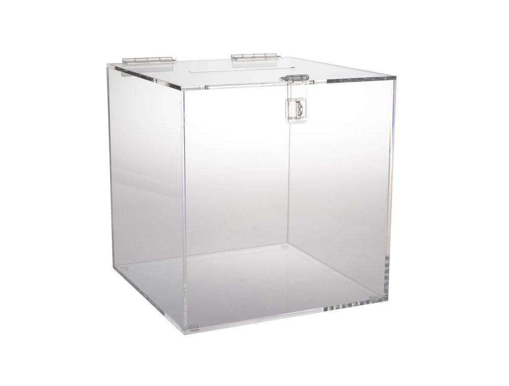 Hộp Phiếu Mica Acrylife Trong Suốt Có Khóa – 30 × 30 × 30 cm