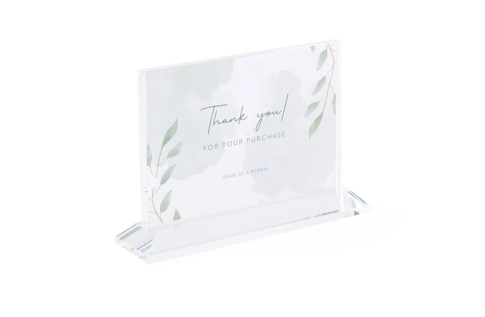 Kệ Menu Mica Acrylife Để Bàn – 10 × 15 cm – Hai Mặt Ngang