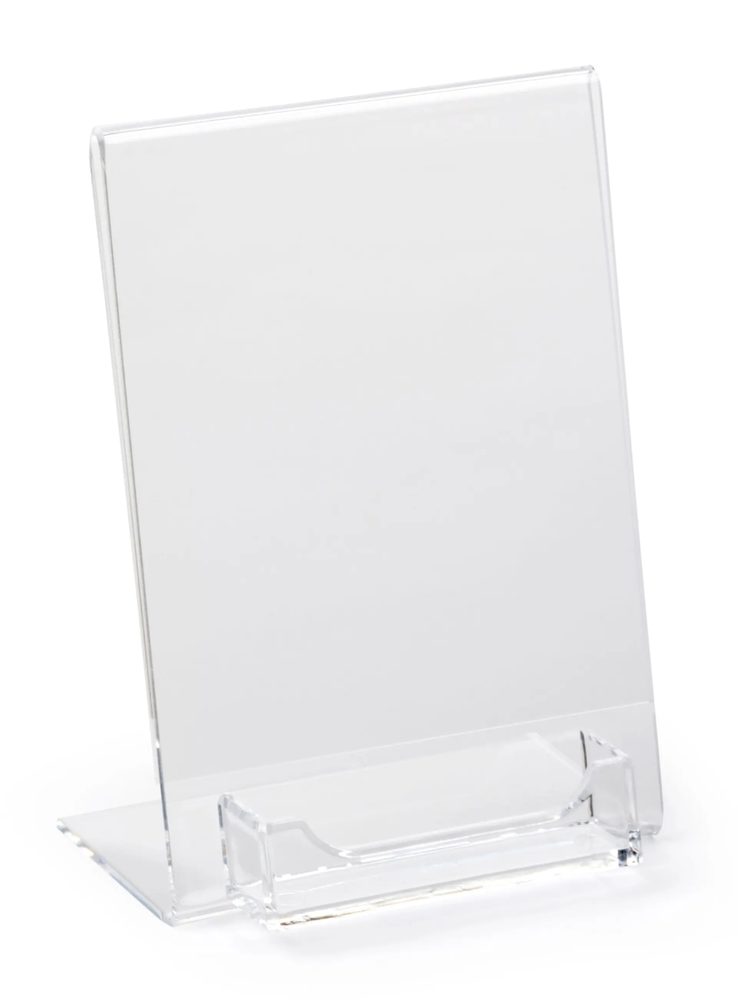 Kệ Menu Mica Acrylife Để Bàn – 13 × 18 cm – Ngăn Đựng Name Card – In UV Tùy Chỉnh ảnh 2