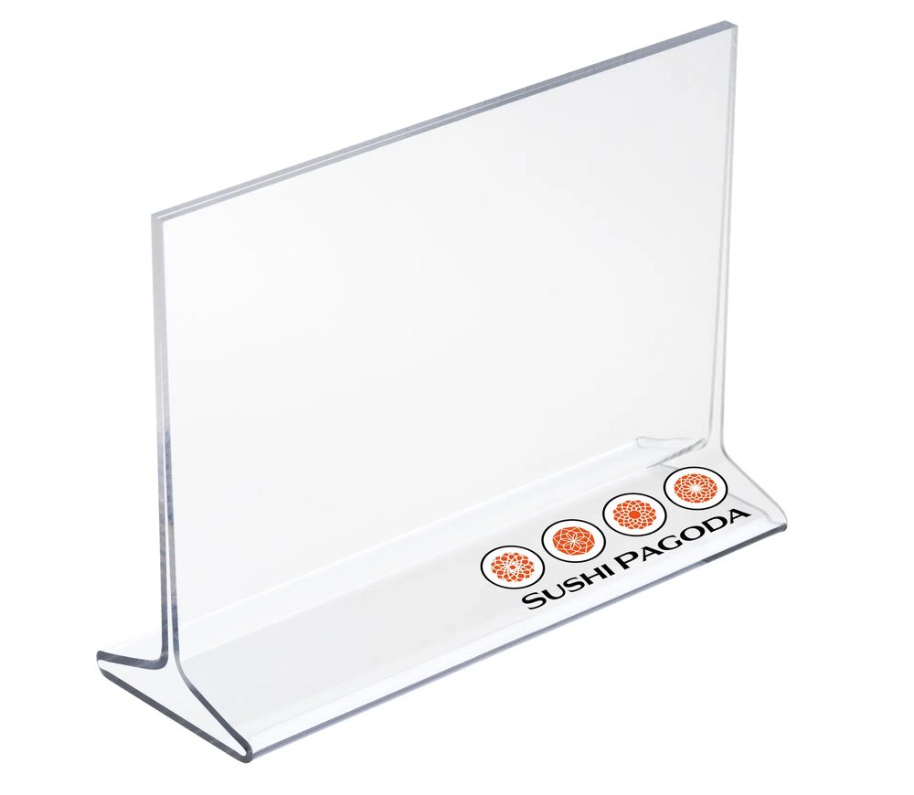 Kệ Menu Mica Acrylife Để Bàn – 22 × 28 cm – T-Style – In Logo UV Tùy Chỉnh