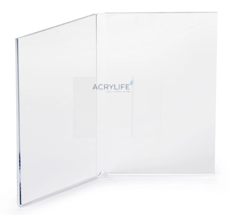 Kệ Menu Mica Acrylife Để Bàn – Hai Mặt – Top Insert – Bi-Fold – Trong Suốt ảnh 2