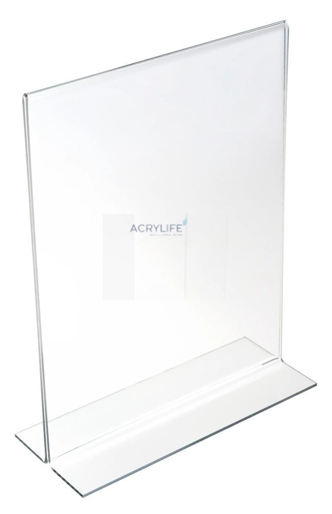 Kệ Menu Mica Acrylife Để Bàn – T-Style – Bottom Insert – Trong Suốt ảnh 2