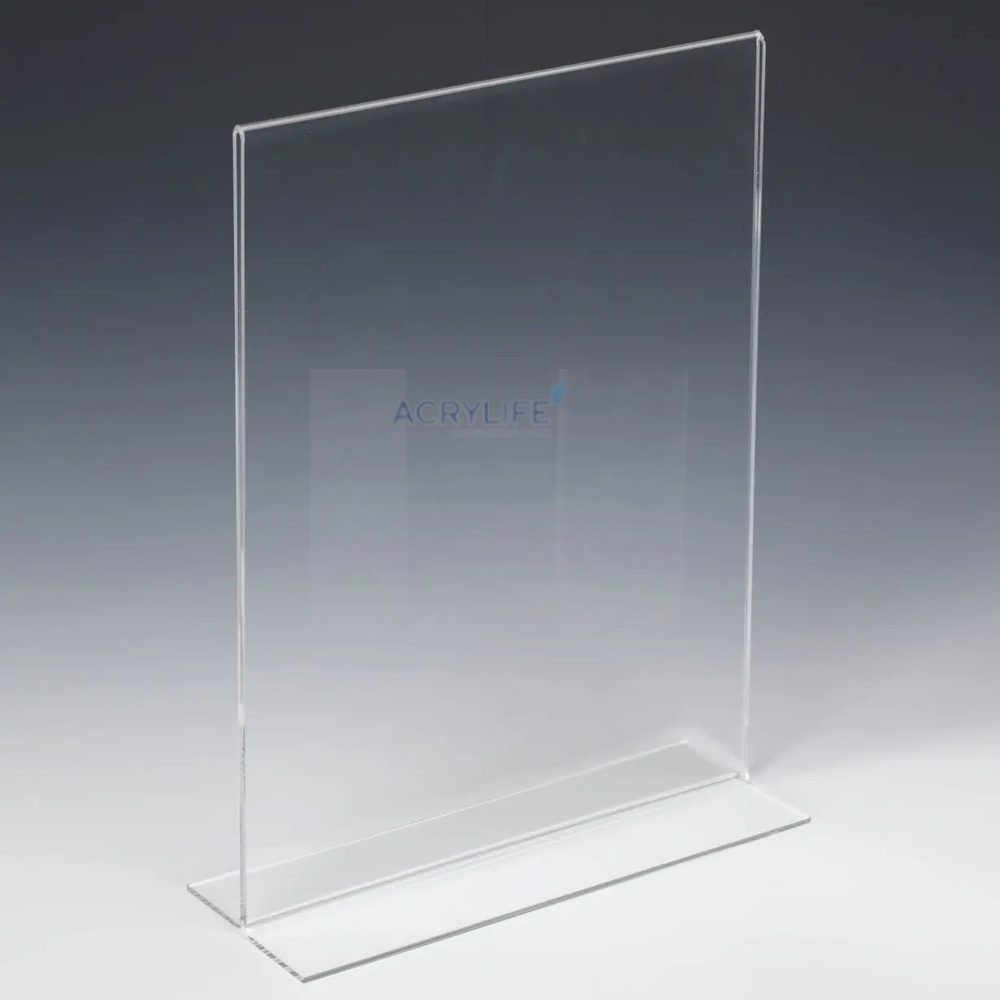 Kệ Menu Mica Acrylife Để Bàn – T-Style – Bottom Insert – Trong Suốt