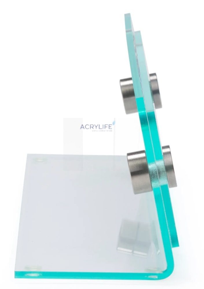 Kệ Menu Mica Acrylife Viền Xanh – 5 × 20 cm – Thiết Kế Slant Back ảnh 2