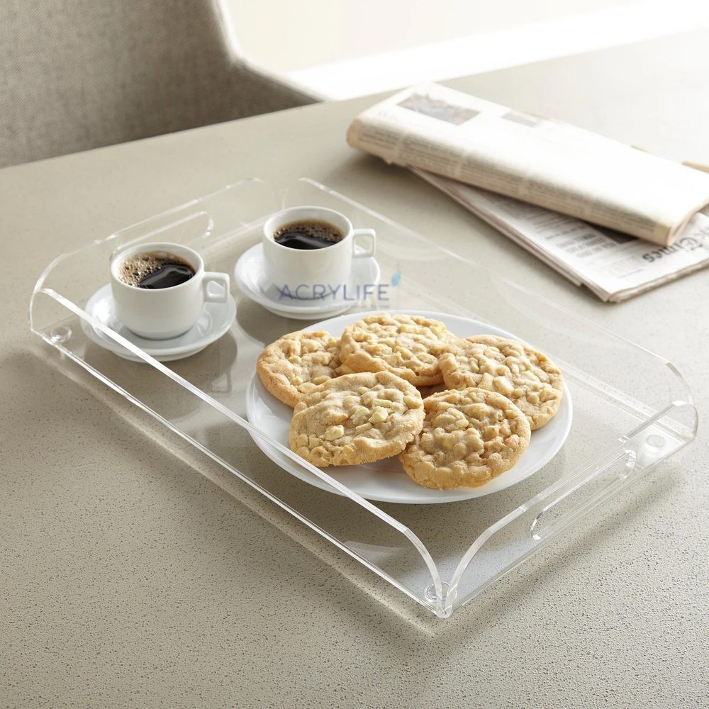 Khay phục vụ Mica Acrylife có tay cầm - Serving Platter Tray NB29