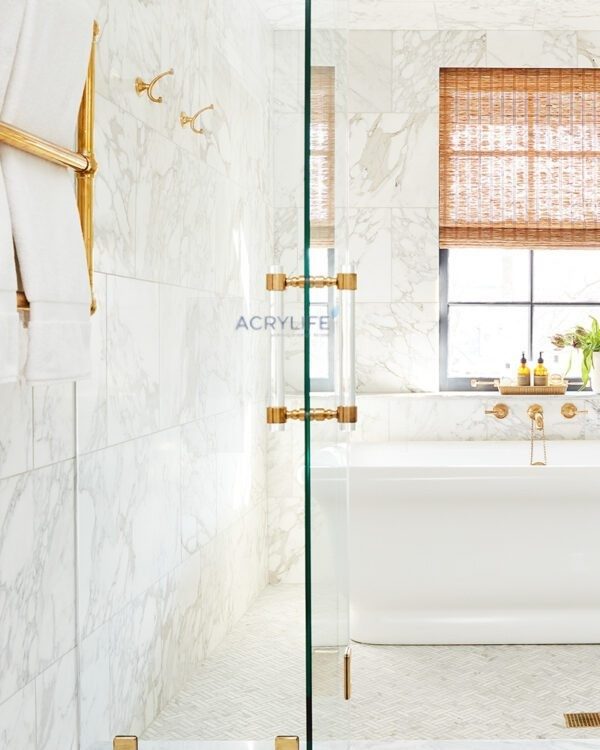 Phụ Kiện Nội Thất Mica Acrylife Tay Nắm Cửa Phòng Tắm Lucite - PKLH12 ảnh 2