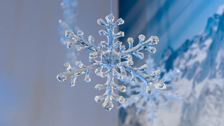 Tác Phẩm Nghệ Thuật Mica Acrylife – Crystal Gloss Snowflake ảnh 2