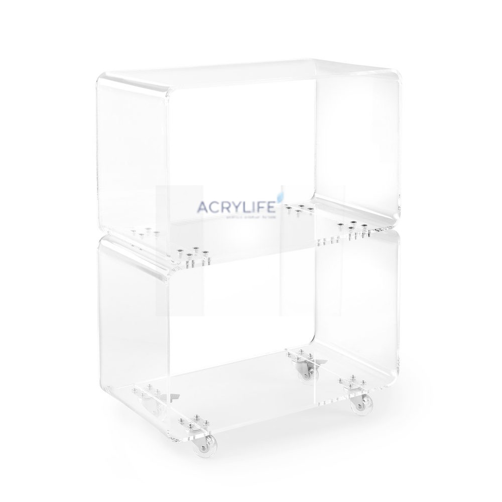 Xe Đẩy Bar Bằng Mica Acrylife – Clarte Acrylic Rolling Bar Cart ảnh 3