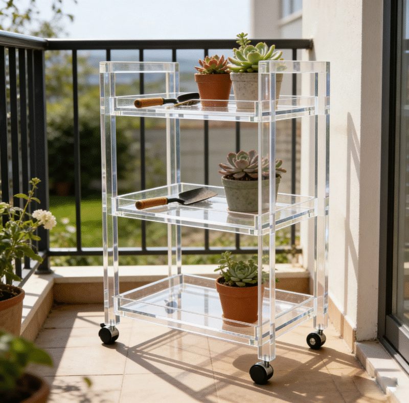Xe Đẩy Bar Mica Acrylife Trong Suốt Cao Cấp